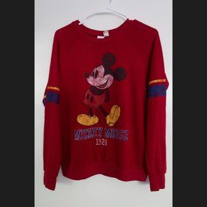 Red Disney Mickey Mouse Vintage Style Sweater